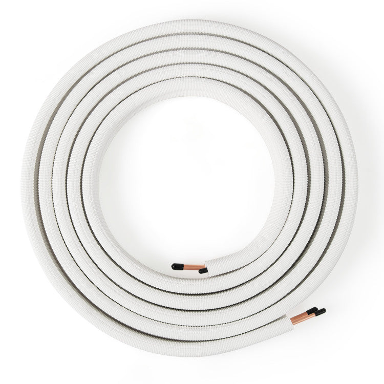 25 Feet Mini Split Line Set with 1/4 Inch and 3/8 Inch O.D. Copper Pipes Tubing - 2