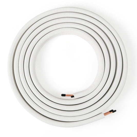 25 Feet Mini Split Line Set with 1/4 Inch and 3/8 Inch O.D. Copper Pipes Tubing - 2