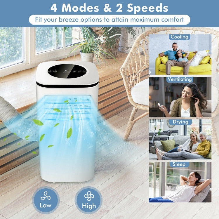 9000 BTU(Ashrae) Portable Air Conditioner with Fan and Dehumidifier - 4