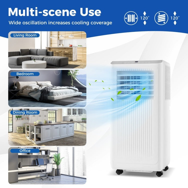 8000/10000 BTU Portable Air Conditioner 3 in 1 AC Unit Fan and Dehumidifier - 9