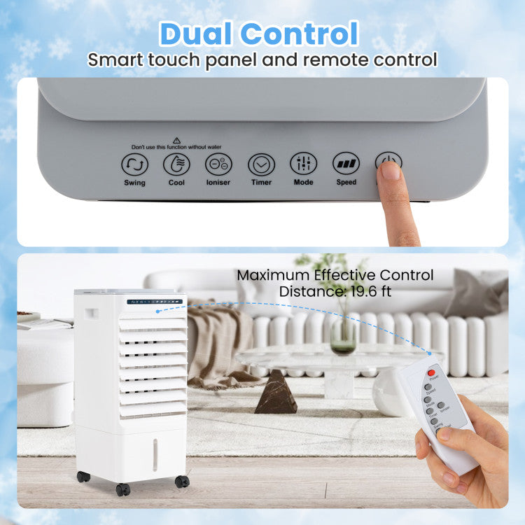 3-in-1 Evaporative Portable Air Cooler with 3 Modes and Remote Control - 8
