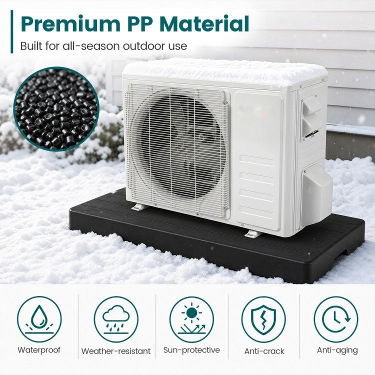 38" x 18" x 3" Mini Split Condenser Pad for Ductless Heat Pump HVAC Systems - 8