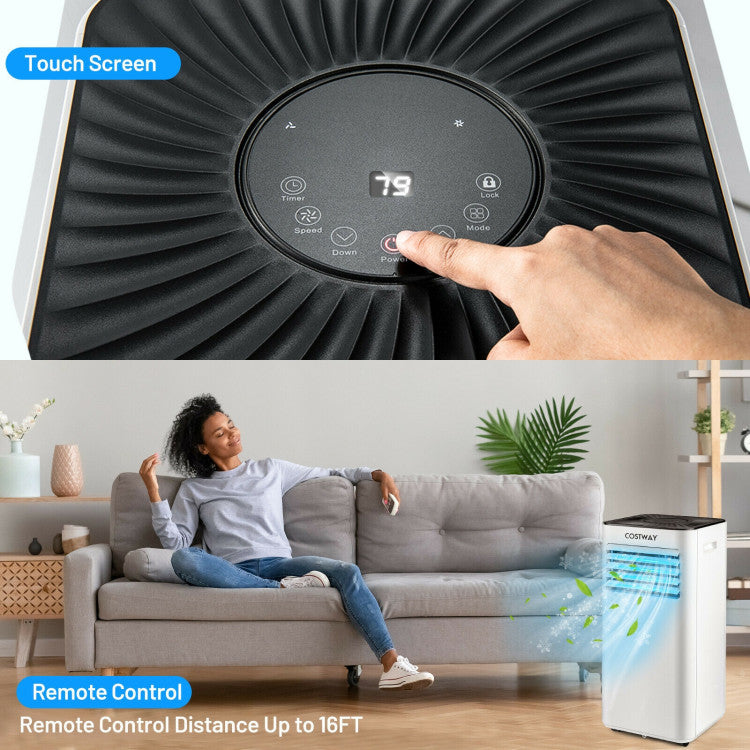 10000 BTU Portable Evaporative Air Cooler Dehumidifier with 24H Timer - 3