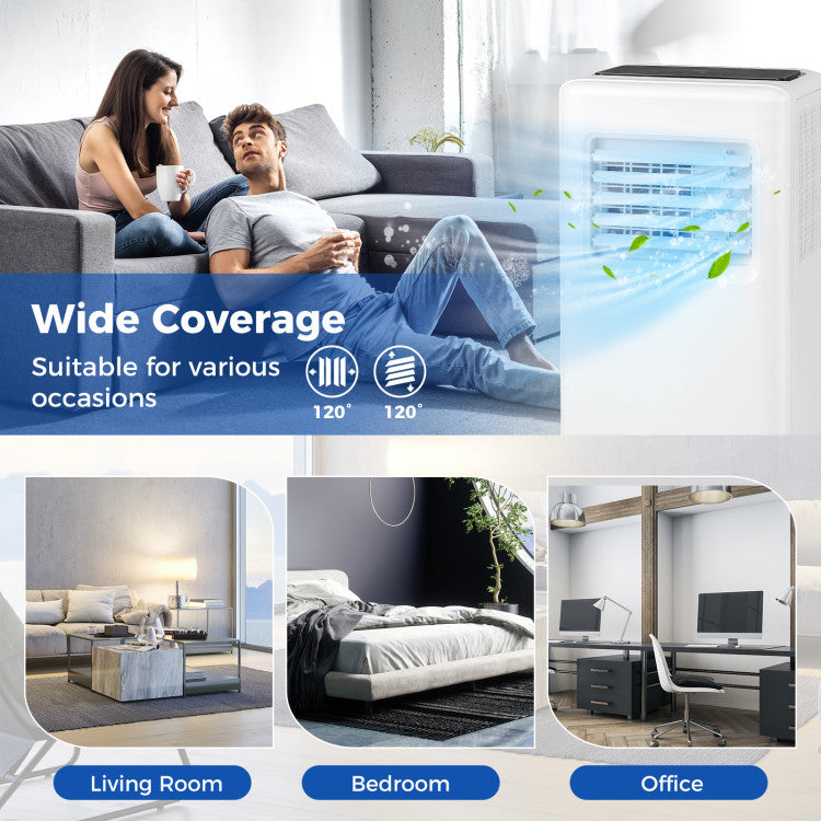 3-in-1 8000 BTU Portable Air Conditioner with Remote Control - 14