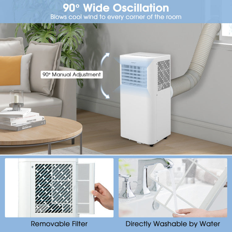 5000/6000 BTU(SACC) Portable Air Conditioner Cools 250 Sq.Ft - 8