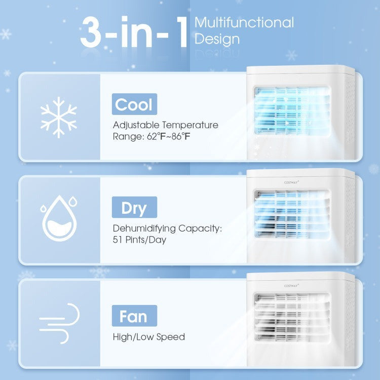 5000/6000 BTU(SACC) Portable Air Conditioner Cools 250 Sq.Ft - 6