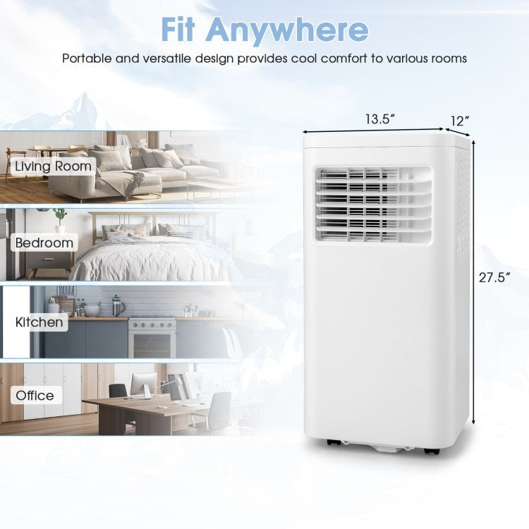 5000/6000 BTU(SACC) Portable Air Conditioner Cools 250 Sq.Ft - 12