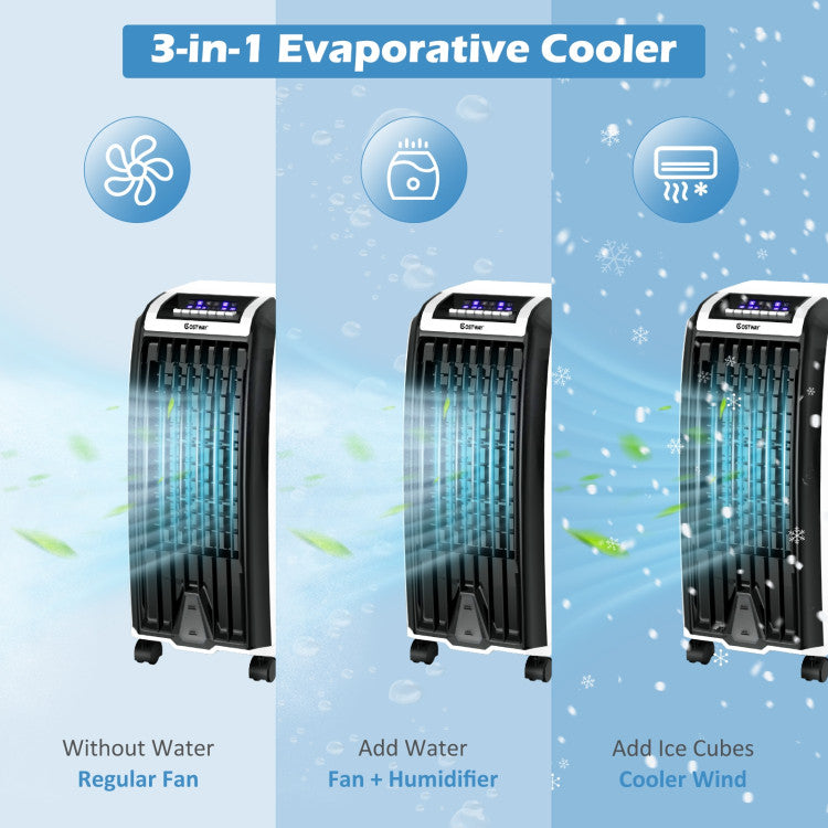 Portable Evaporative Air Cooler with 3 Wind Modes and Timer for Home Office - 6
