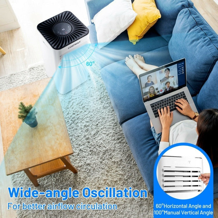 10000 BTU Portable Evaporative Air Cooler Dehumidifier with 24H Timer - 4