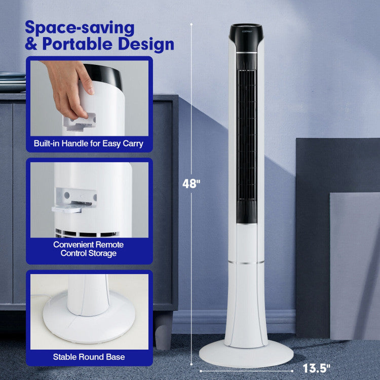 Portable 48 Inches Tower Fan with Remote Control - 11