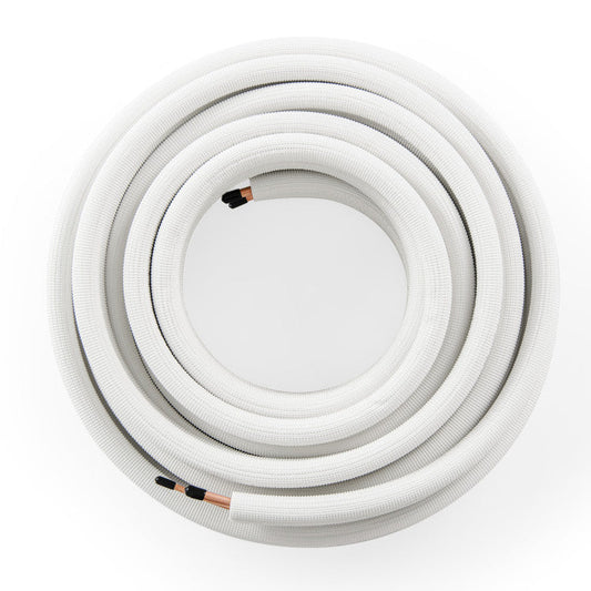 50 Feet Mini Split Line Set with 1/4 Inch and 3/8 Inch O.D. Copper Pipes Tubing - 2