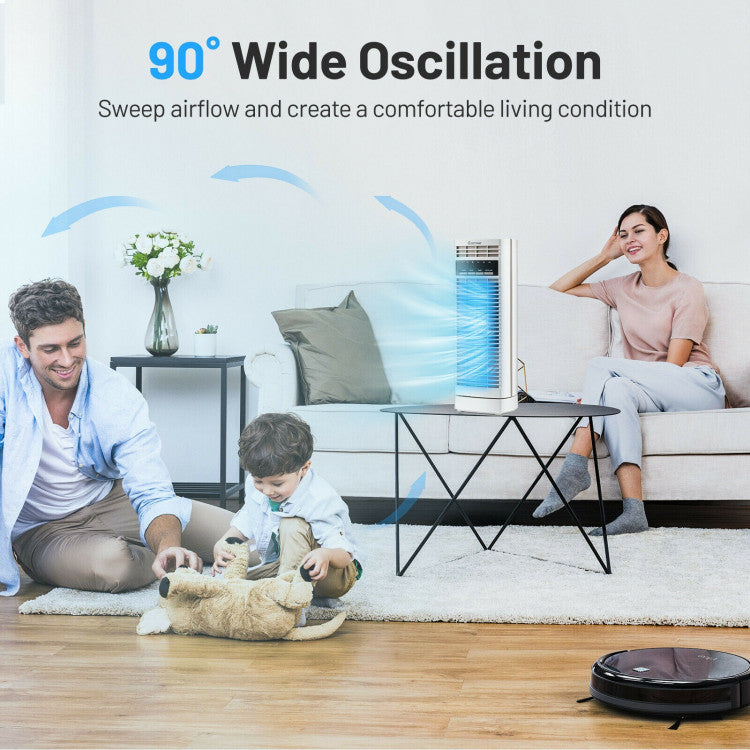 14 Inch Mini Oscillating Tower Fan Electric Desk Fan with 3 Speed and Timer - 5