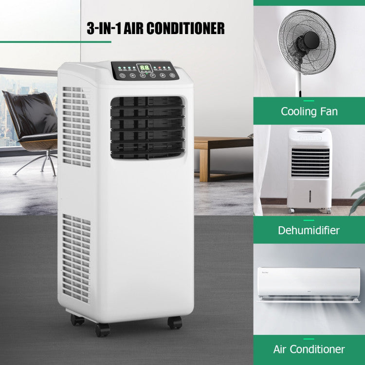 9000 BTU Portable Air Conditioner with Built-in Dehumidifier and Remote Control - 4