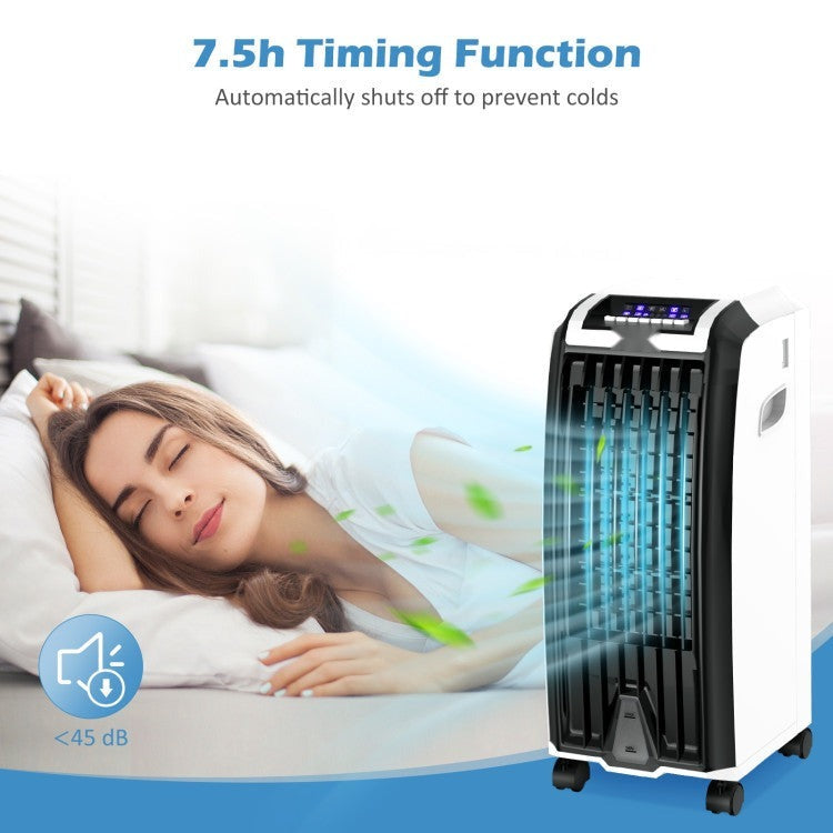 Portable Evaporative Air Cooler with 3 Wind Modes and Timer for Home Office - 8