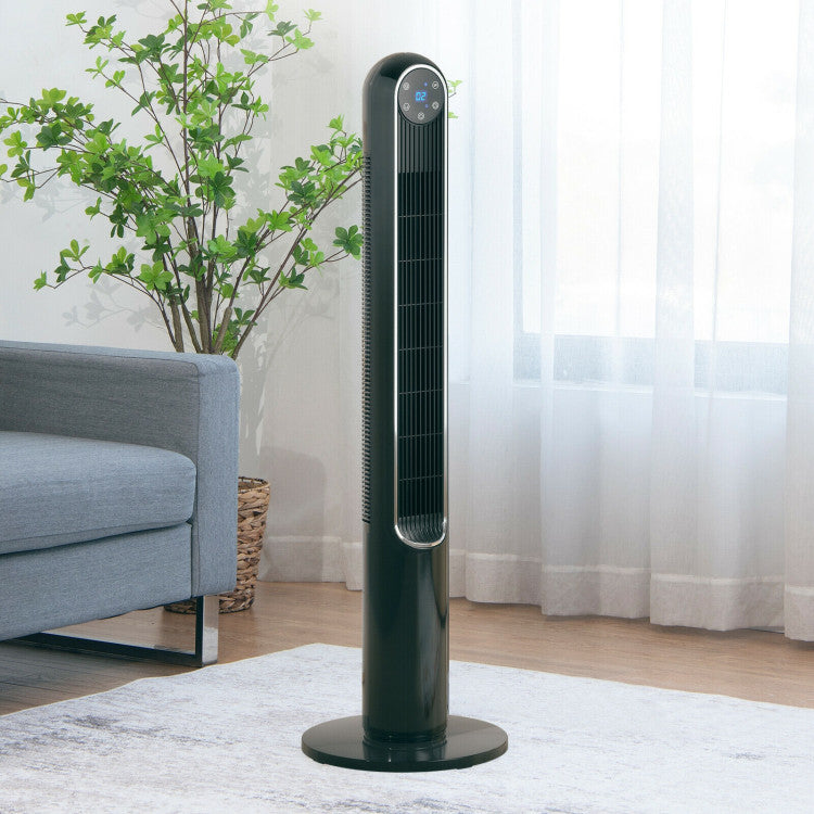 42 Inch 80 Degree Tower Fan with Smart Display Panel and Remote Control - 7