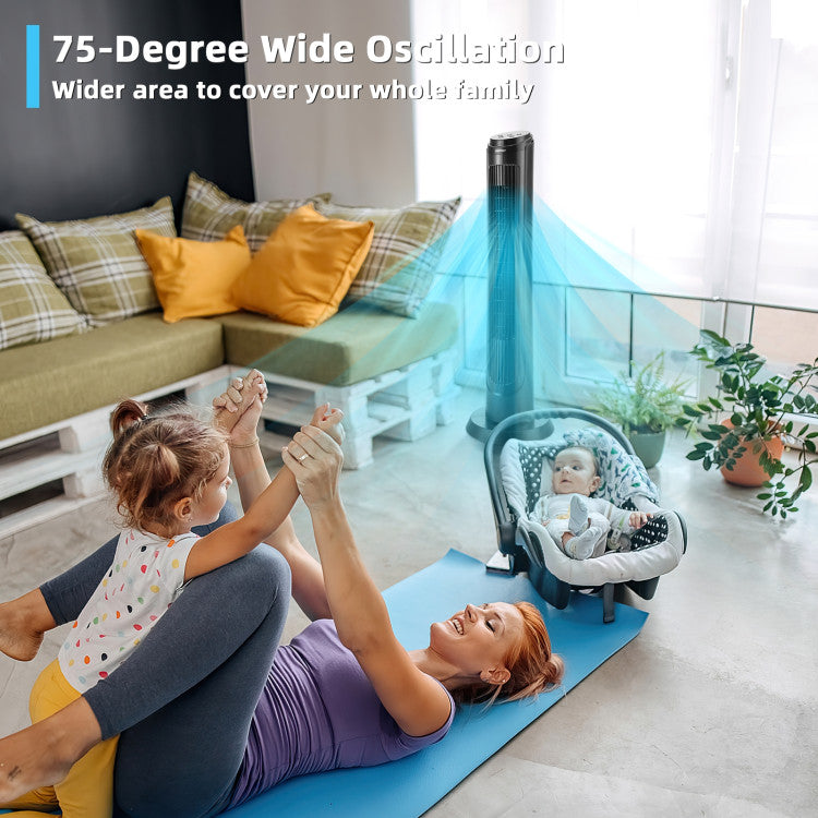 40 Inch Tower Fan with Remote 75 Degree Oscillating Fan with 3 Wind Modes and 4 Wind Speeds - 7
