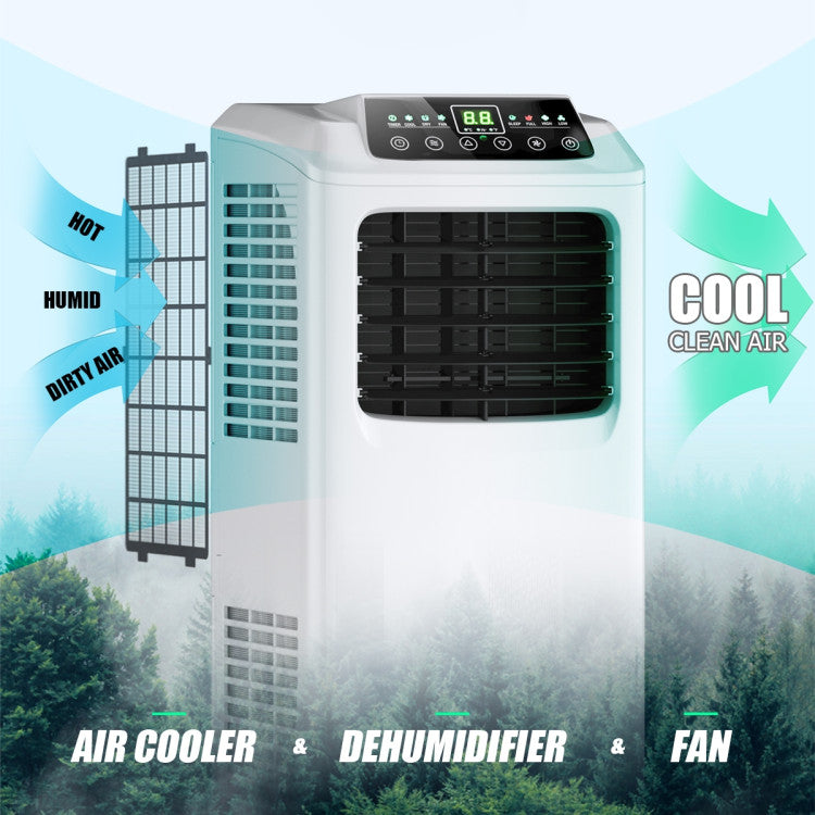 9000 BTU Portable Air Conditioner with Built-in Dehumidifier and Remote Control - 5