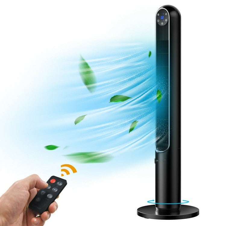 42 Inch 80 Degree Tower Fan with Smart Display Panel and Remote Control - 8