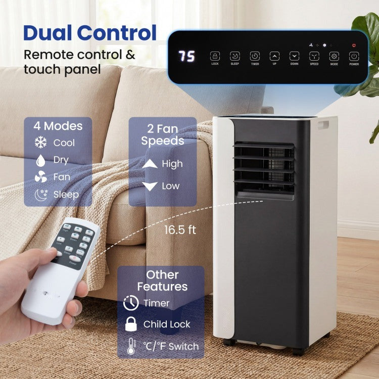 8000/10000 BTU 3 in 1 Portable Air Conditioner with Fan and Dehumidifier - 5