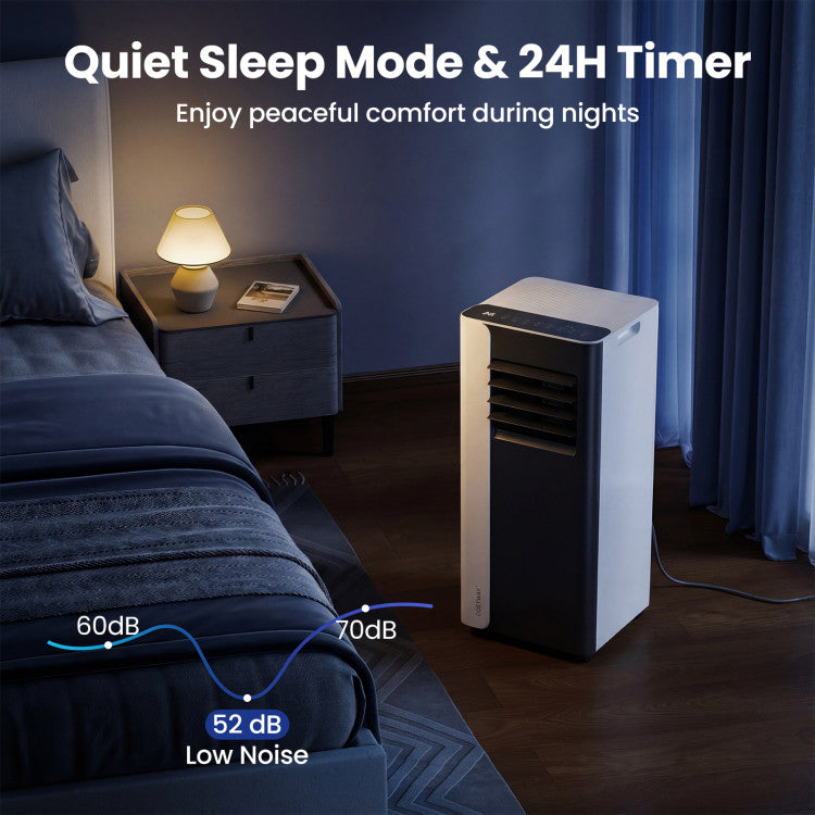 8000/10000 BTU 3 in 1 Portable Air Conditioner with Fan and Dehumidifier - 8
