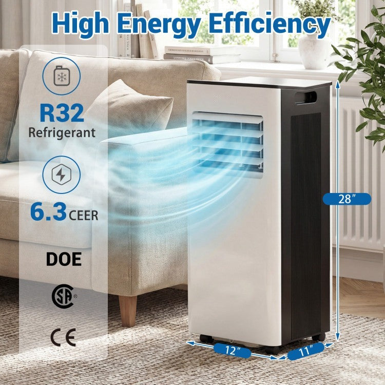 8000/10000 BTU Portable Air Conditioner with Fan and Dehumidifier and LED Display - 9