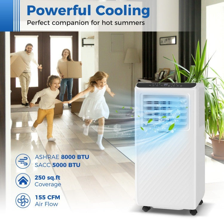 8000/10000 BTU Portable Air Conditioner 3 in 1 Floor AC Unit with Fan and Dehumidifier