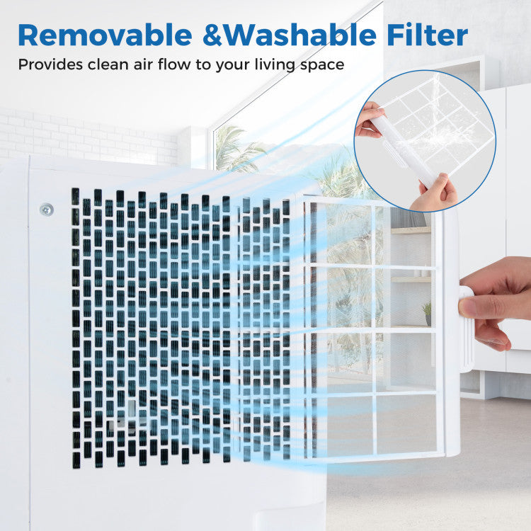 8000/10000 BTU Portable Air Conditioner 3 in 1 Floor AC Unit with Fan and Dehumidifier - 8