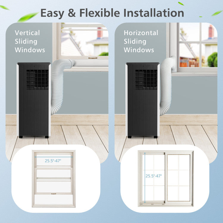 8000 BTU(Ashrae) Portable Air Conditioner with Cool Humidifier - 9