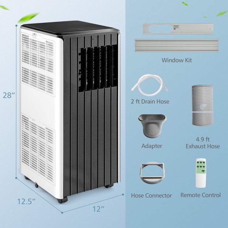 8000 BTU(Ashrae) Portable Air Conditioner with Cool Humidifier - 11