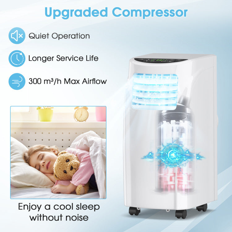 8000 BTU Portable Air Conditioner with Sleep Mode and Dehumidifier Function - 5