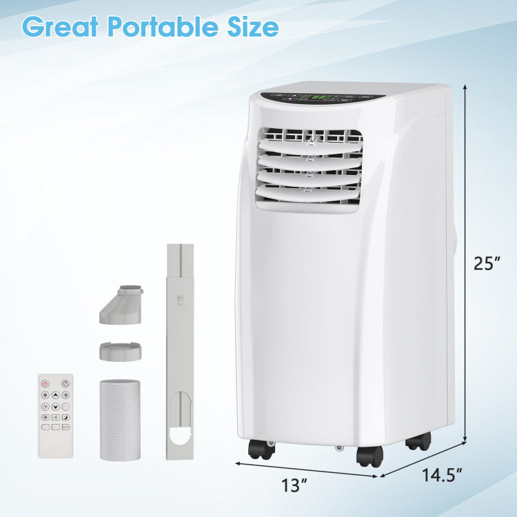 8000 BTU Portable Air Conditioner with Sleep Mode and Dehumidifier Function - 11