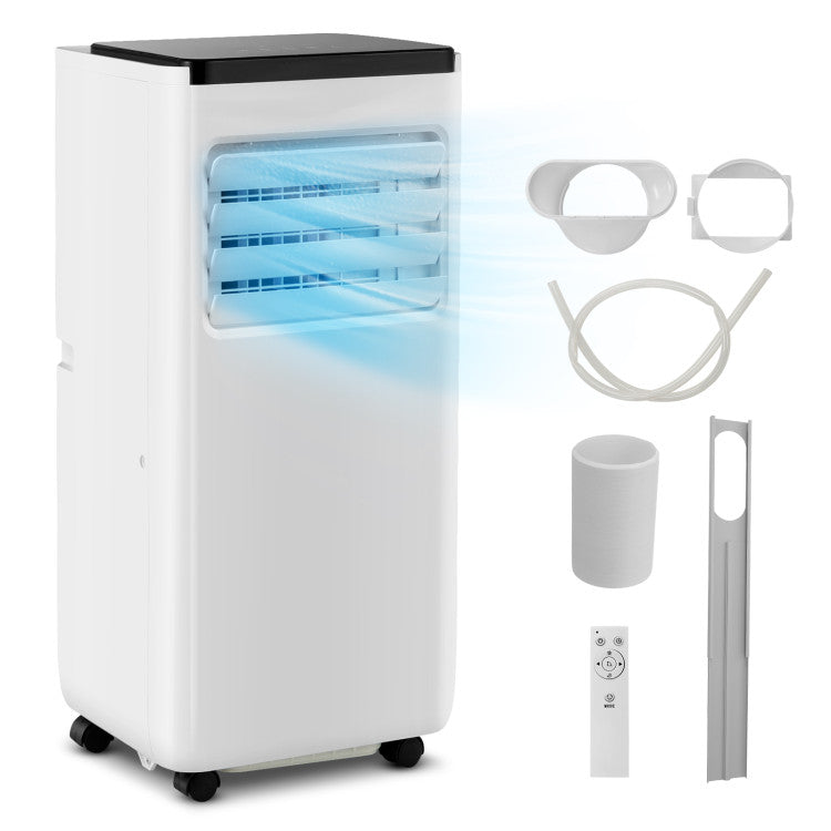 8000/10000 BTU Portable Air Conditioner with Remote Control Cools up to 250/350 Sq.Ft