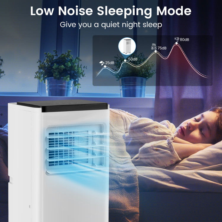 8000/10000 BTU Portable Air Conditioner with Remote Control Cools up to 250/350 Sq.Ft - 8