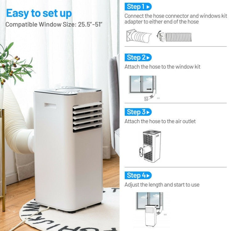 10000 BTU Portable Evaporative Air Cooler Dehumidifier with 24H Timer - 8