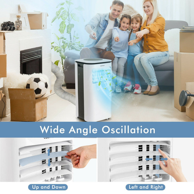 9000 BTU(Ashrae) Portable Air Conditioner with Fan and Dehumidifier - 8