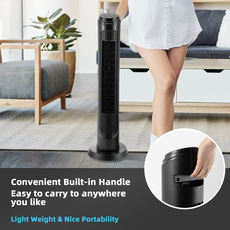 40 Inch Tower Fan with Remote 75 Degree Oscillating Fan with 3 Wind Modes and 4 Wind Speeds - 9