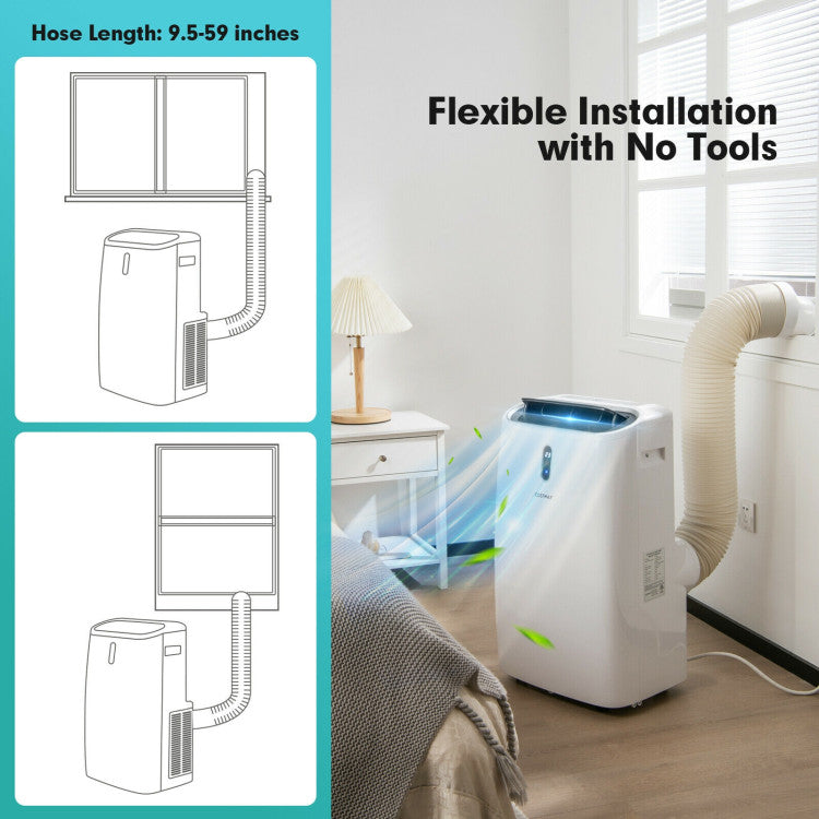 12000 BTU(Ashrae) Portable Air Conditioner with Smart App Control - 9
