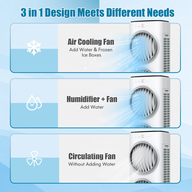 3-in-1 Evaporative Air Cooler with 9H Timer Remote - 8