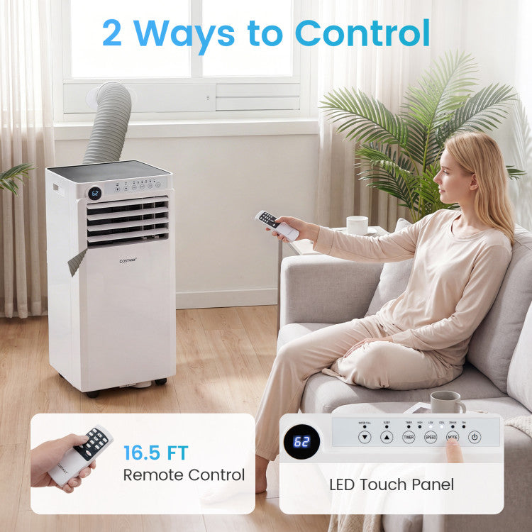 9000 BTU Portable Air Conditioner with Dehumidifier and 24H Timer - 3