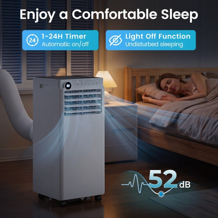 9000 BTU Portable Air Conditioner with Dehumidifier and 24H Timer - 5