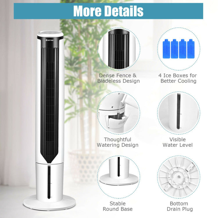 41 Inches Evaporative Air Cooler with 3 Modes and 3 Speeds - 10