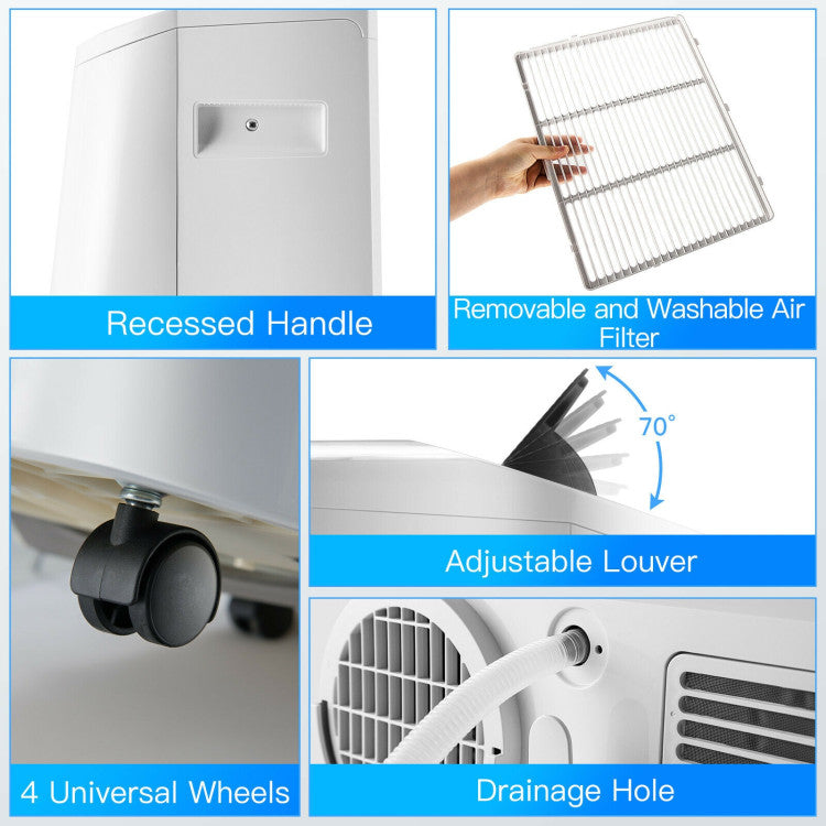 12000 BTU(Ashrae) Portable Air Conditioner with Smart App Control - 10