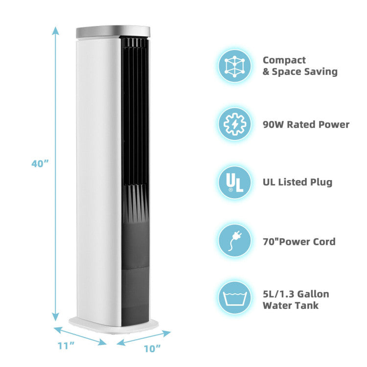 3-In-1 Portable Evaporative Air Cooler with Timer - 11