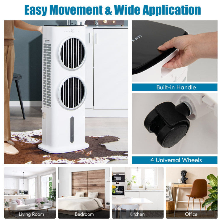 3-in-1 Evaporative Air Cooler with 9H Timer Remote - 9