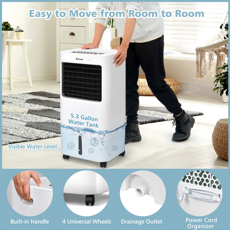3-in-1 Evaporative Portable Air Cooler Fan with Remote Control - 9