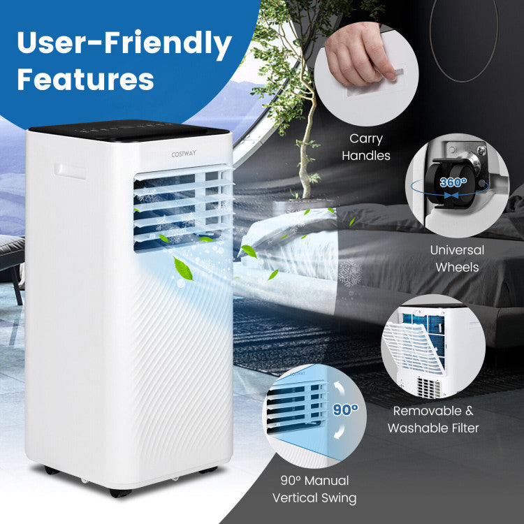 10000 BTU(Ashrae) Portable Air Conditioner with 4 Modes - 5