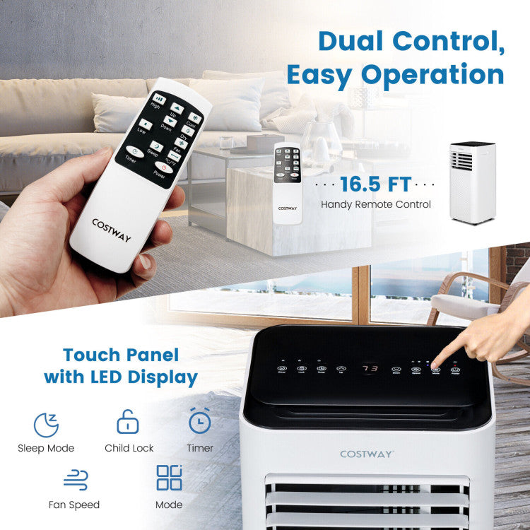 10000 BTU(Ashrae) Portable Air Conditioner with 4 Modes - 7