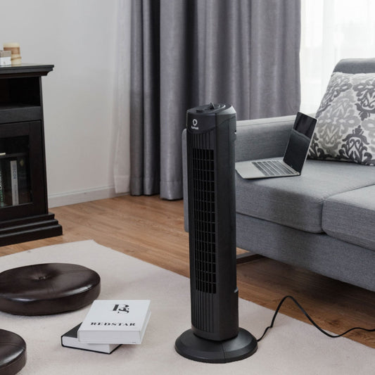 35W 28 Inch Quiet Bladeless Oscillating Tower Fan - 2
