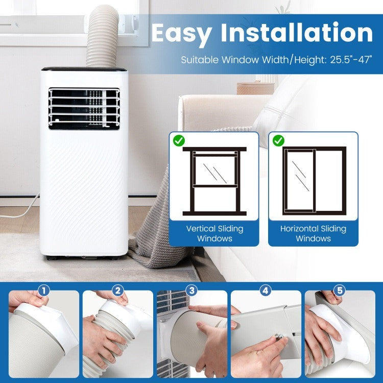 8000 BTU(Ashrae) Portable Air Conditioner with Remote Control - 4