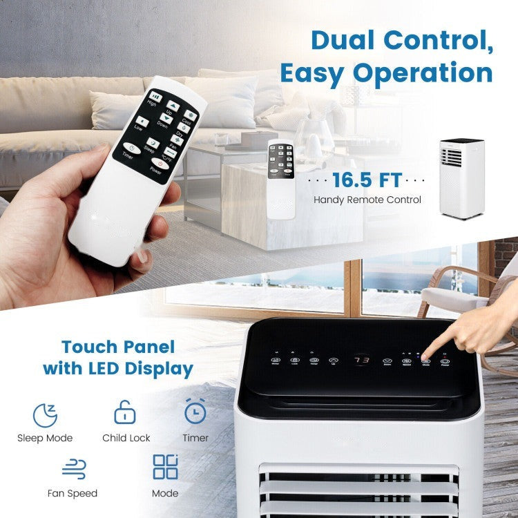 8000 BTU(Ashrae) Portable Air Conditioner with Remote Control - 7